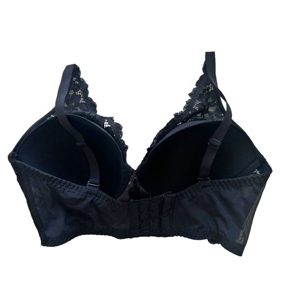 Maidenform 34D Black Lace Comfy Soft Wireless Convertible Full Coverage Bralette - Picture 4 of 7